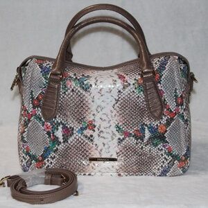 NWT BRAHMIN Micaela Satchel Crossbody Piaffe Leather Purse